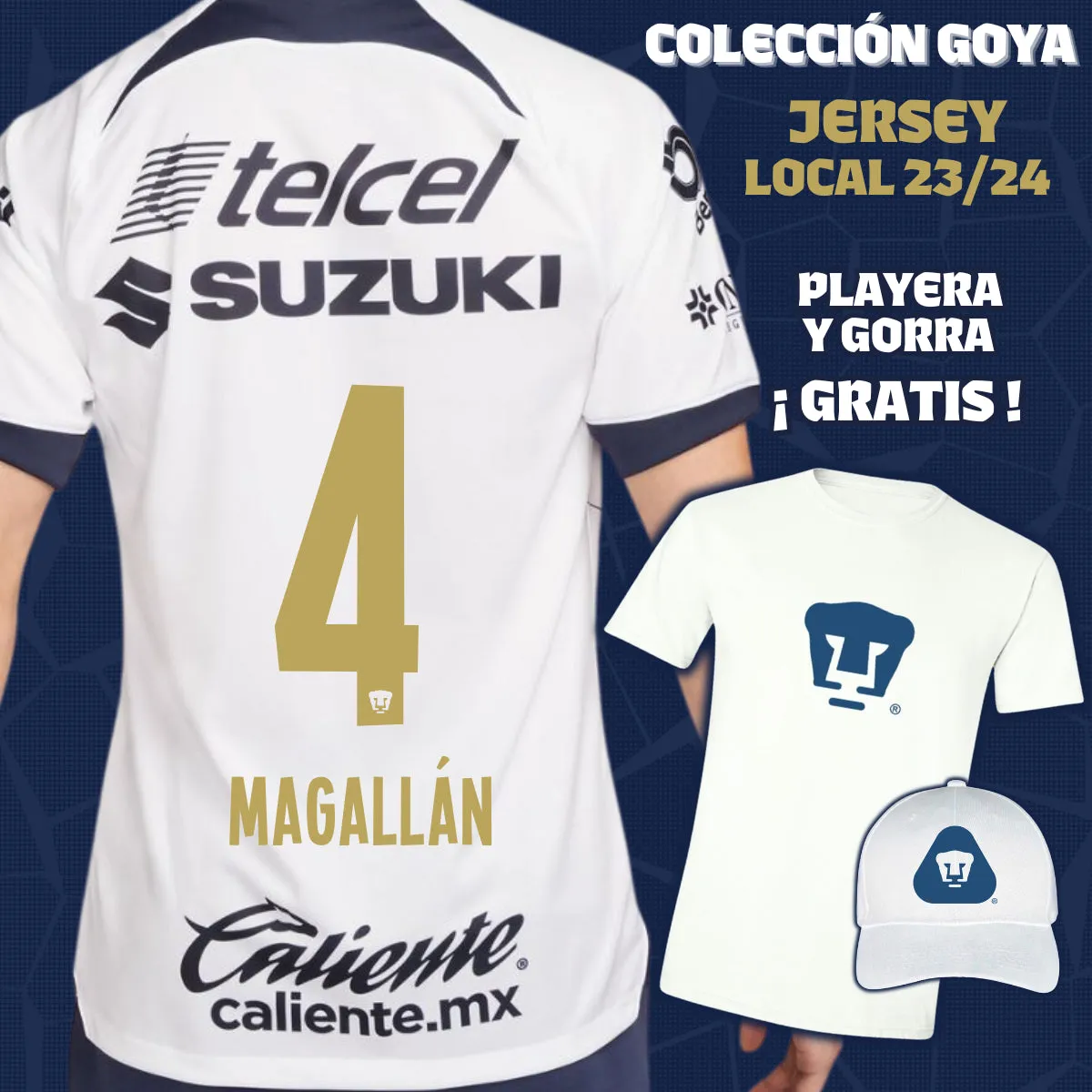 4 Lisandro Magallán - Colección Goya Hombre - Jersey Local   Playera y Gorra de Regalo