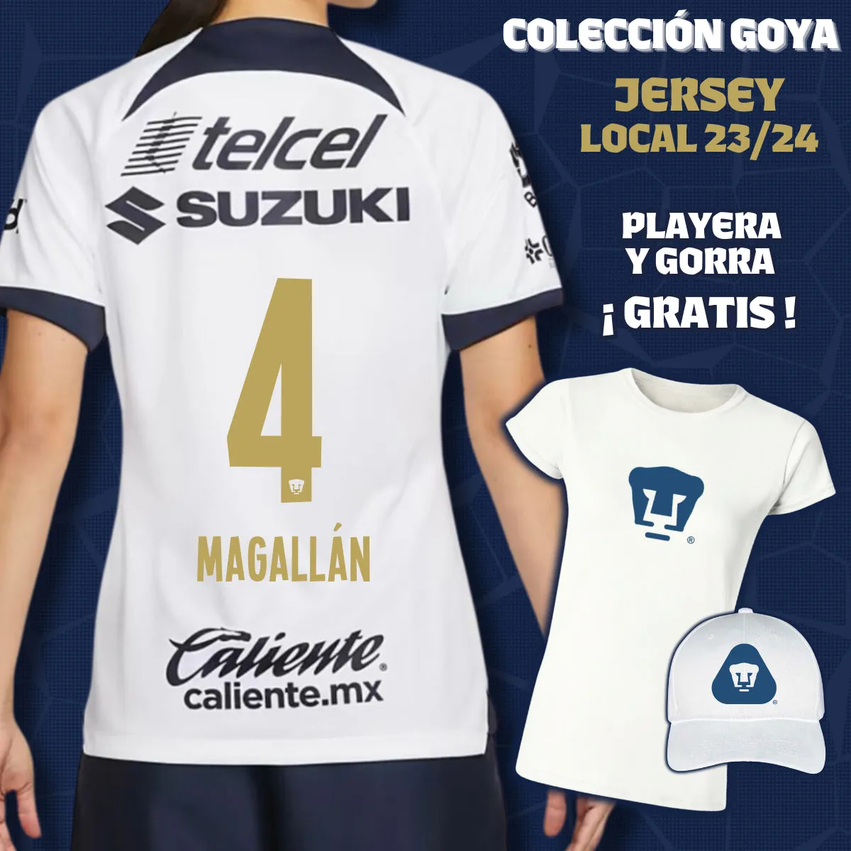 4 Lisandro Magallán - Colección Goya Mujer - Jersey Local   Playera y Gorra de Regalo