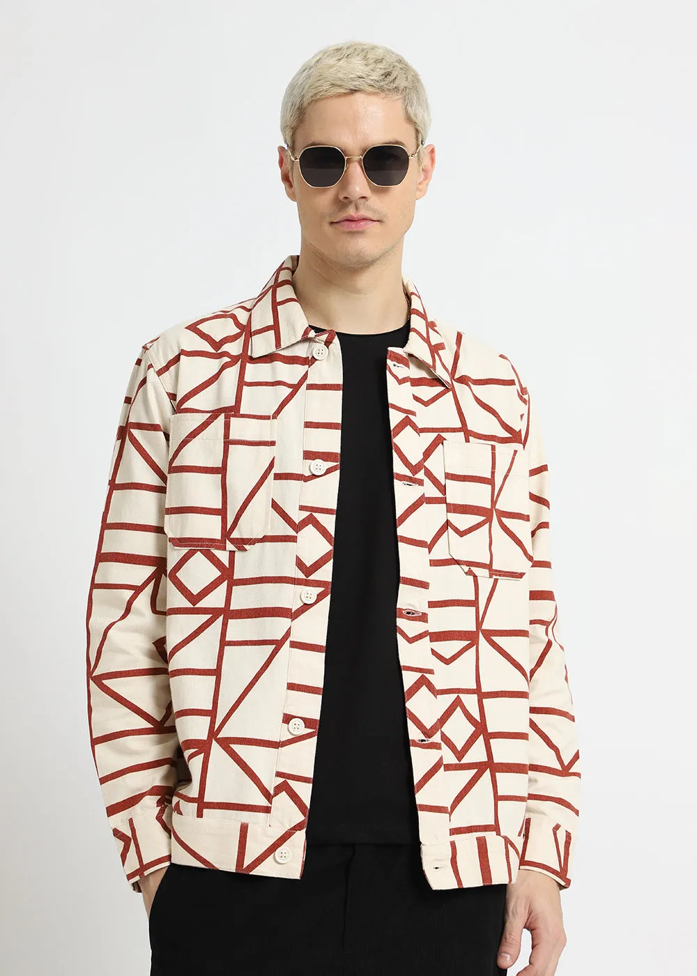 Abstract Print Summer Jacket