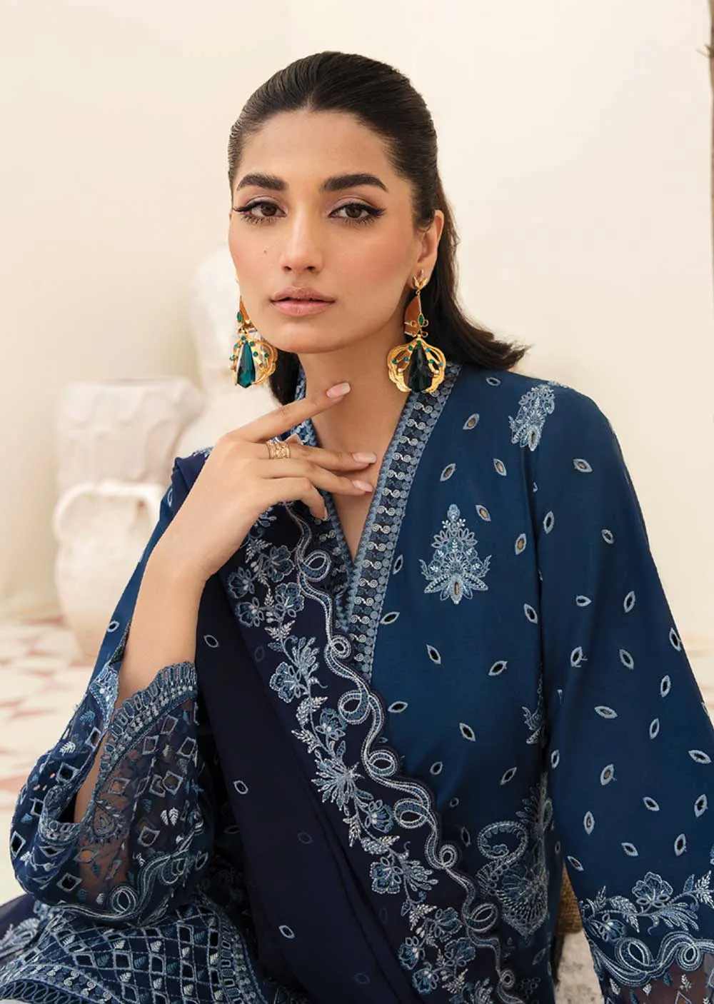 ACL-09 - Azure - Unstitched - Chickenkari Lawn Collection by Afrozeh 2023