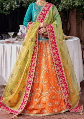 Akbar Aslam Maahru Pakistani Raw Silk Lehenga Choli