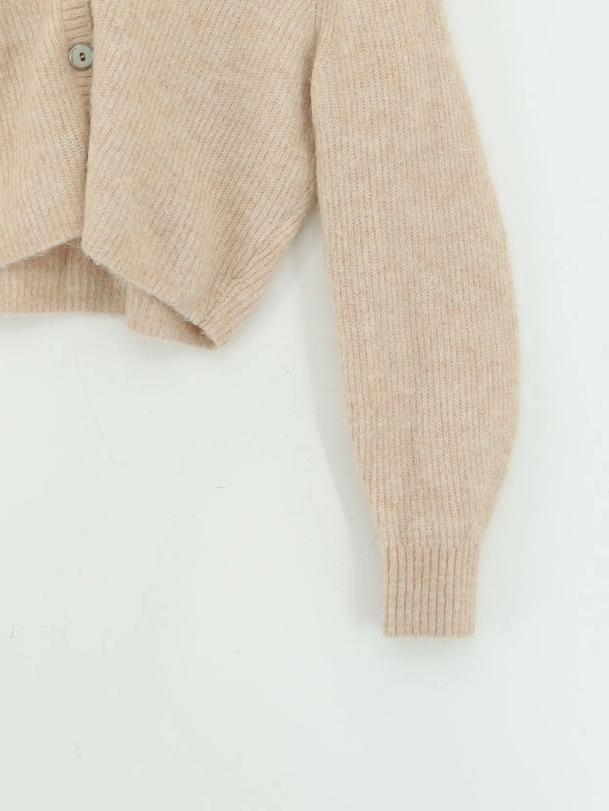 & Other Stories Women's Cardigan S Tan Polyamide with Elastane, Other, Wool