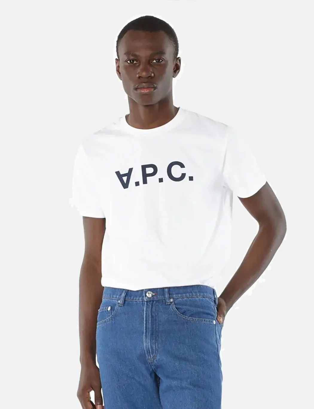 A.P.C. VPC Logo T-Shirt - White/Navy