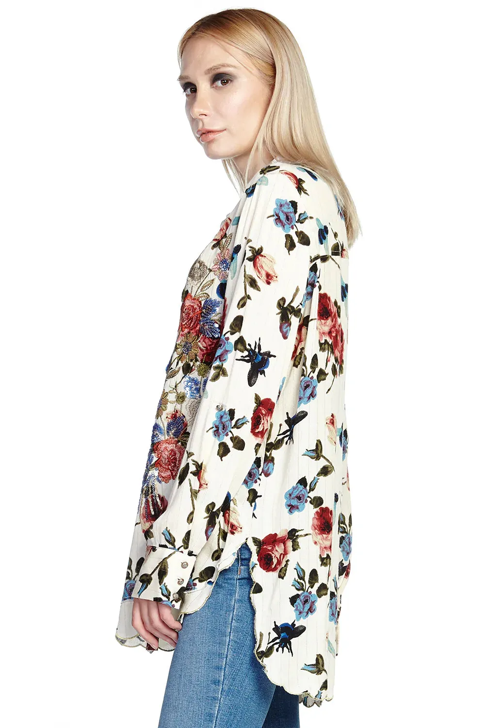 Aratta Floral Button Down