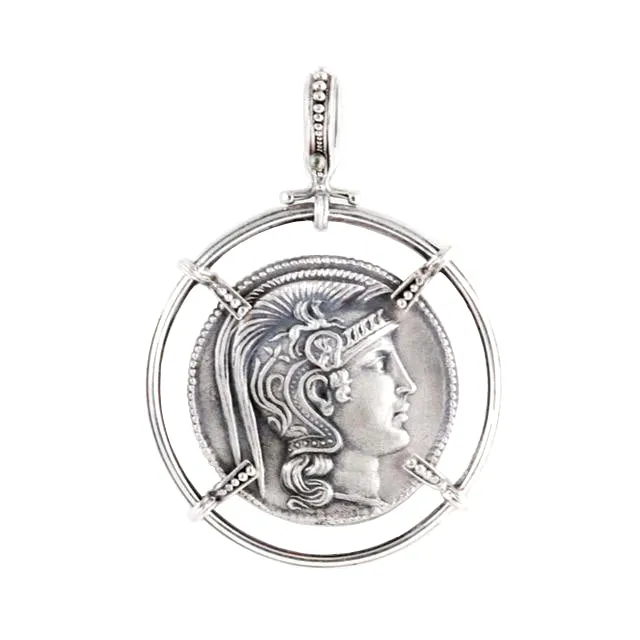 Athene Glaux Sterling Silver Medallion