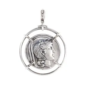 Athene Glaux Sterling Silver Medallion