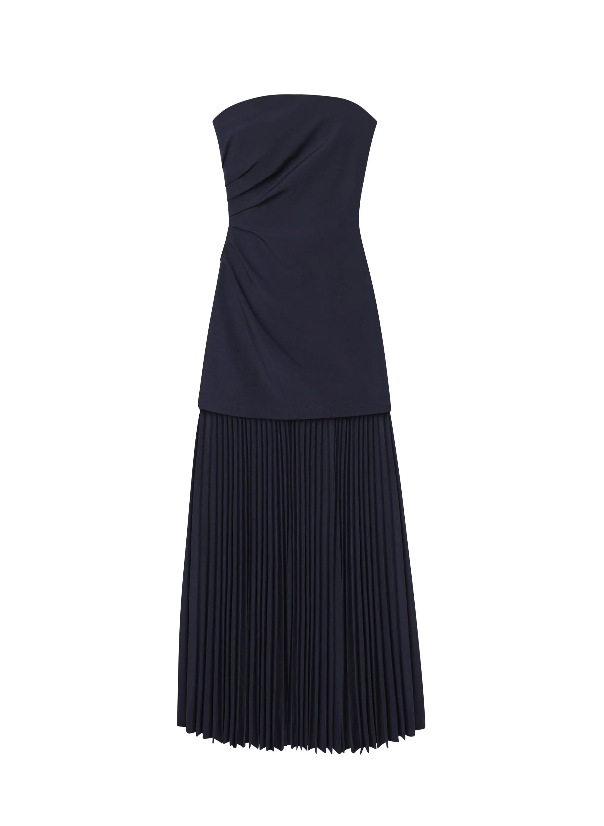 Austin Strapless Pleated Dress