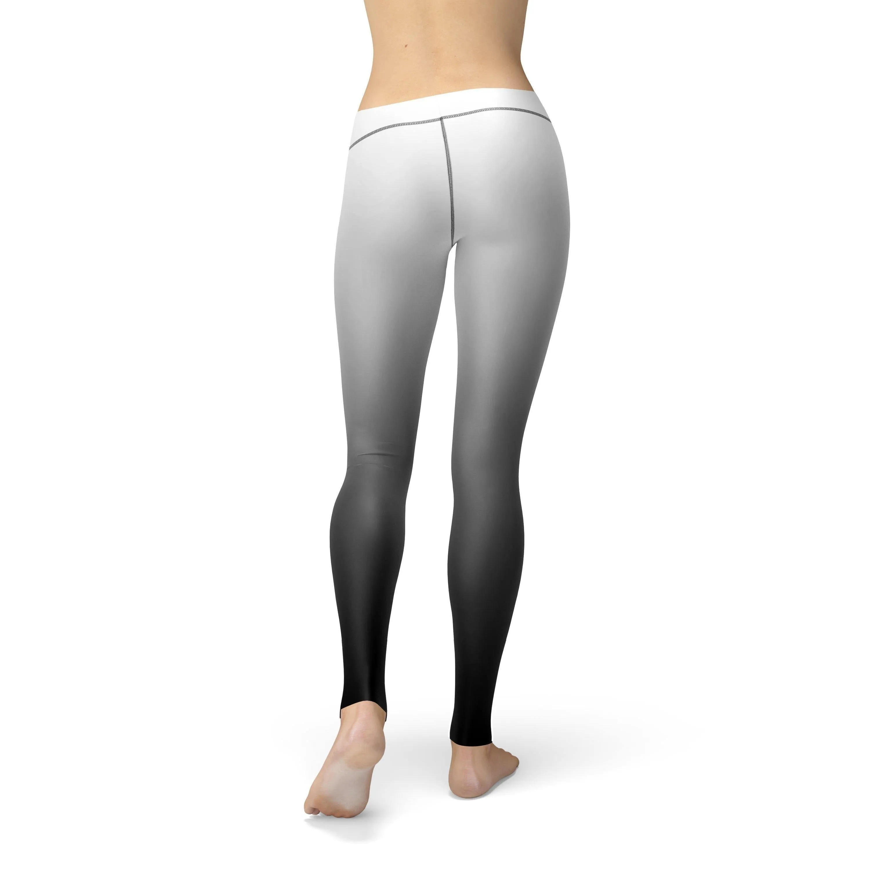 Avery White Black Ombre Leggings