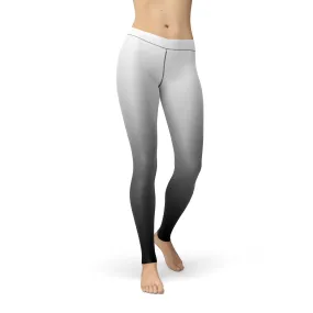 Avery White Black Ombre Leggings