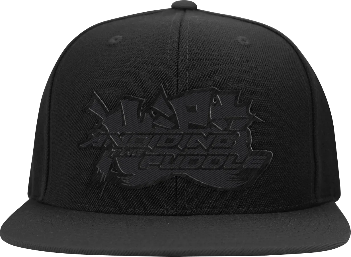 AVOIDING THE PUDDLE 'Logo' snapback - Black/Black