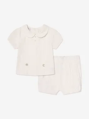 Baby Boys Blouse And Shorts in Cream