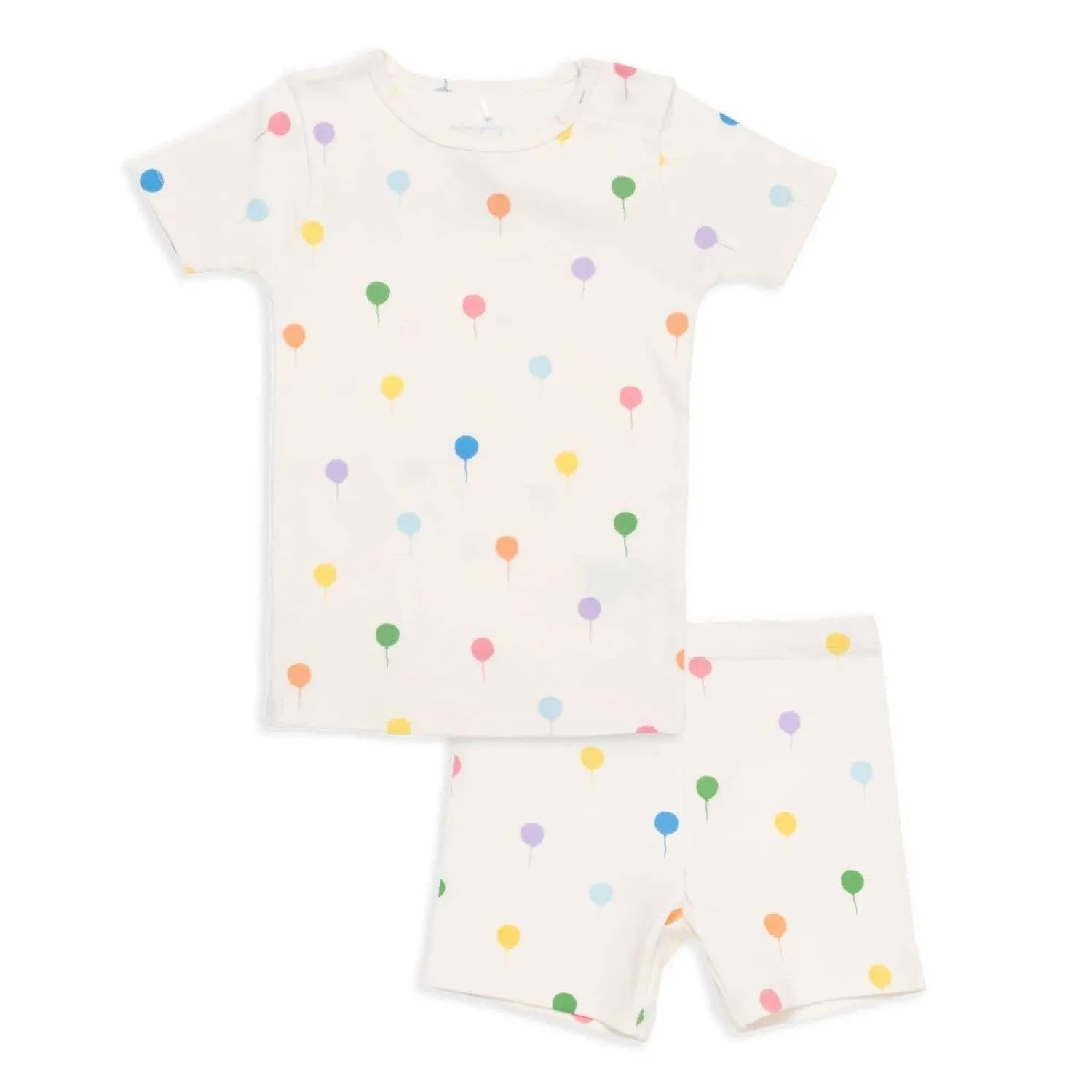 balloon dream organic cotton magnetic kids pajama shortie set