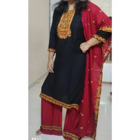 Beautiful Festival wear Women Kurti Plazo with Dupatta set.