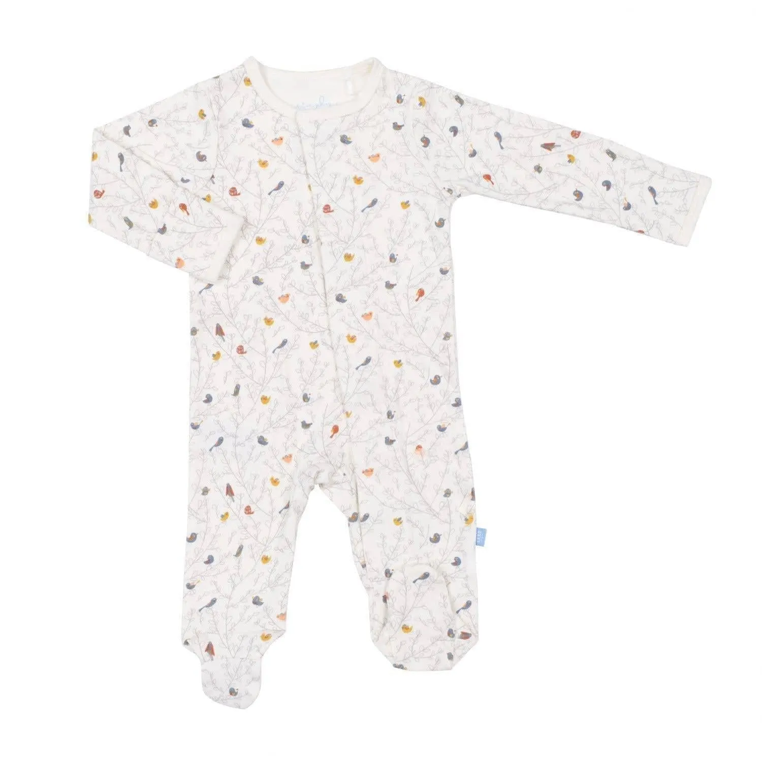 bird song organic cotton magnetic footie