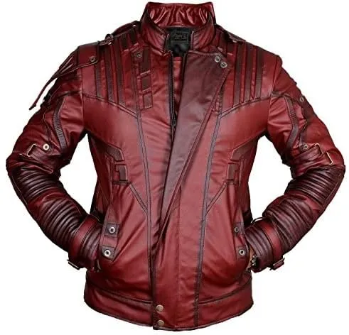 Black Short Collar Biker Genuine Sheepskin Leather Jacket