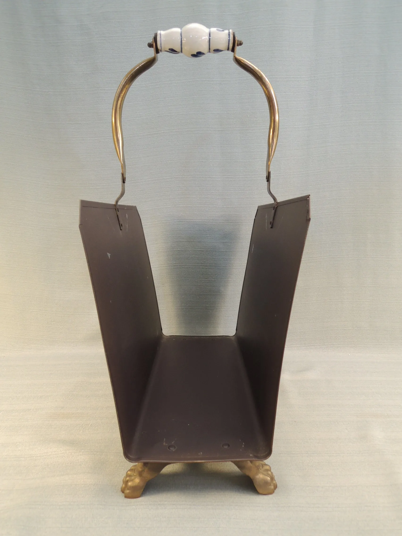 Brass Magazine Rack - Very Good Vintage Condition