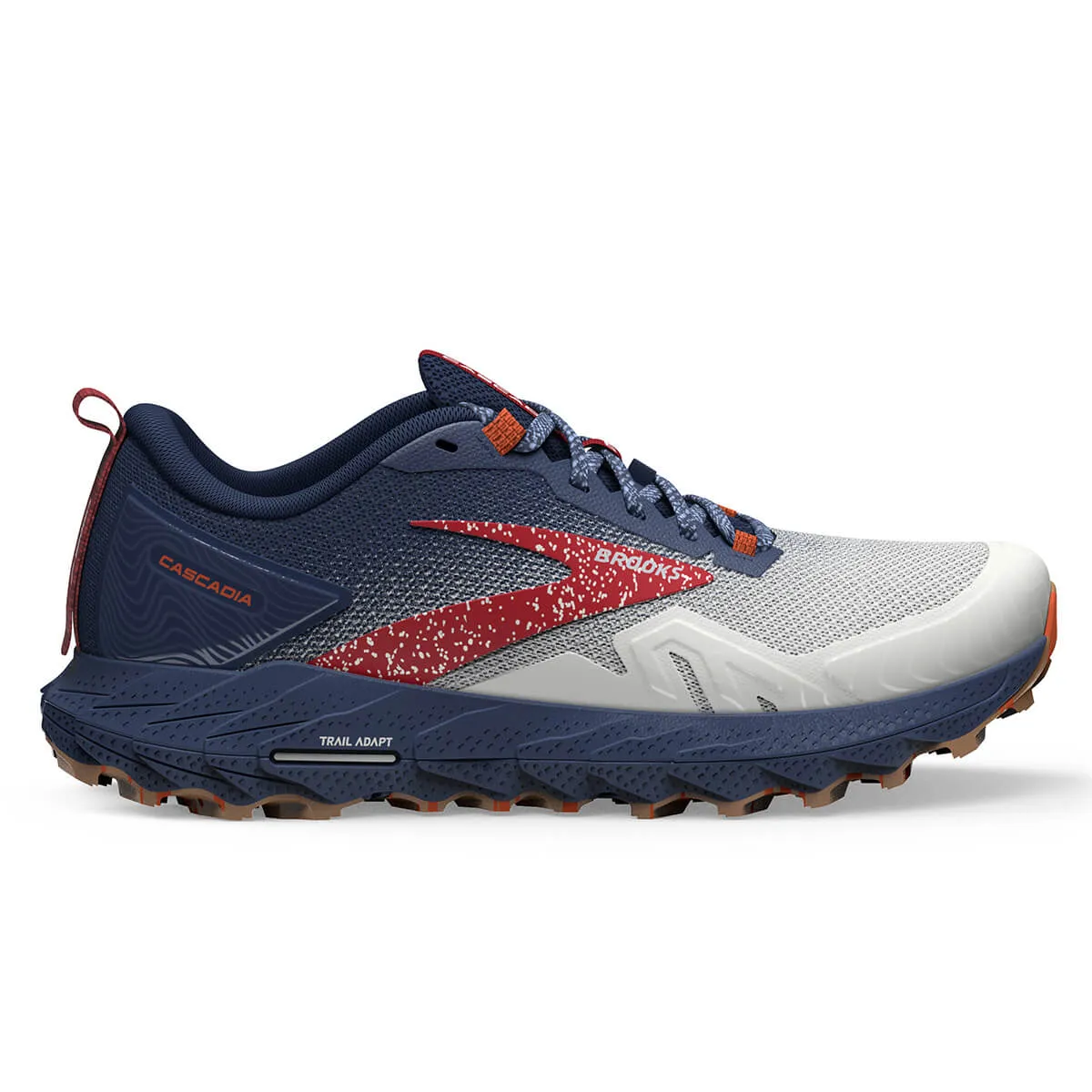 Brooks Cascadia 17 Womens | White/navy/bittersweet