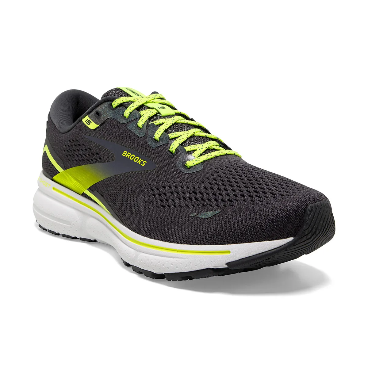 Brooks Ghost 15 Mens | Ebony/white/nightlife