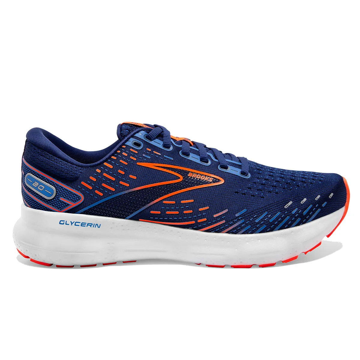 Brooks Glycerin 20 Mens | Blue Depths/palace Blue/orange