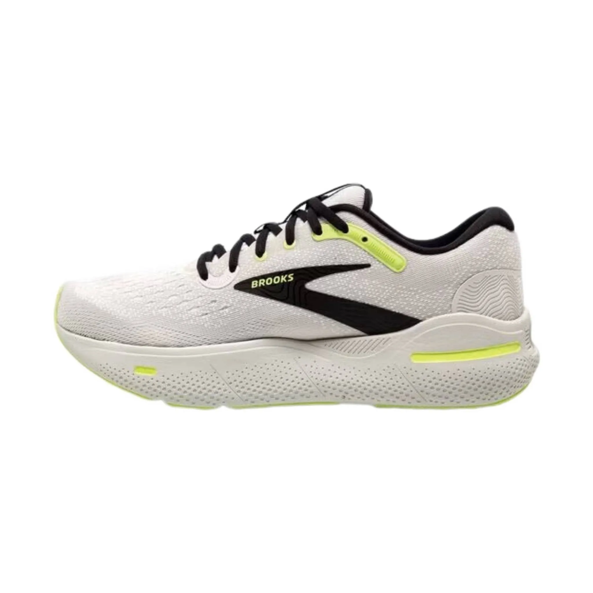 Brooks Men's Ghost Max Running Shoe - Grey/Black/Sharp Green