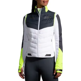 Brooks Run Visible Insulated Vest Womens | White/asphalt/nightlife