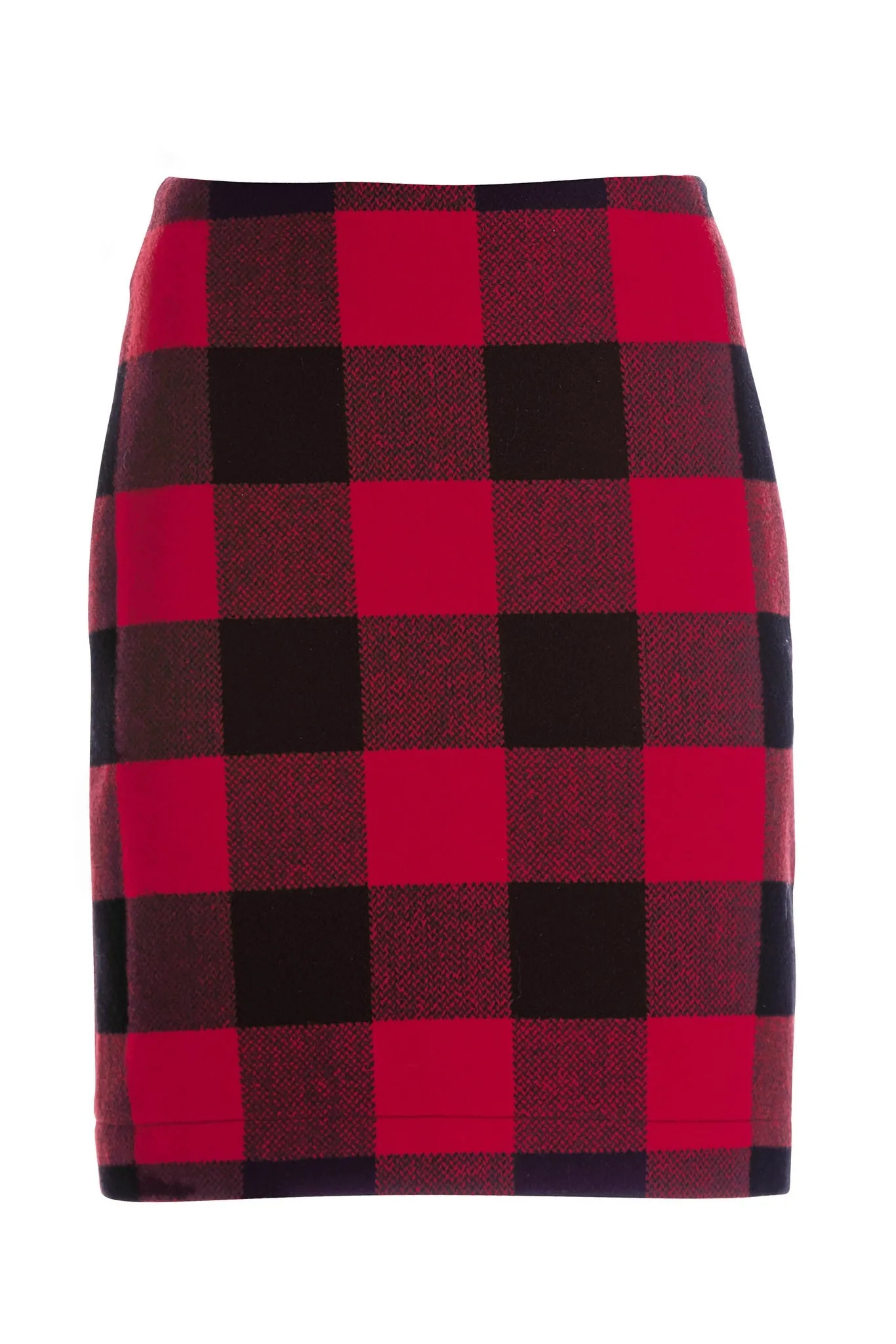 Buffalo Check Above The Knee Skirt Red/Black