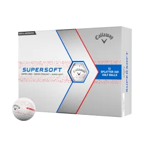 Callaway Supersoft Splatter 360 Red Golf Balls Dozen