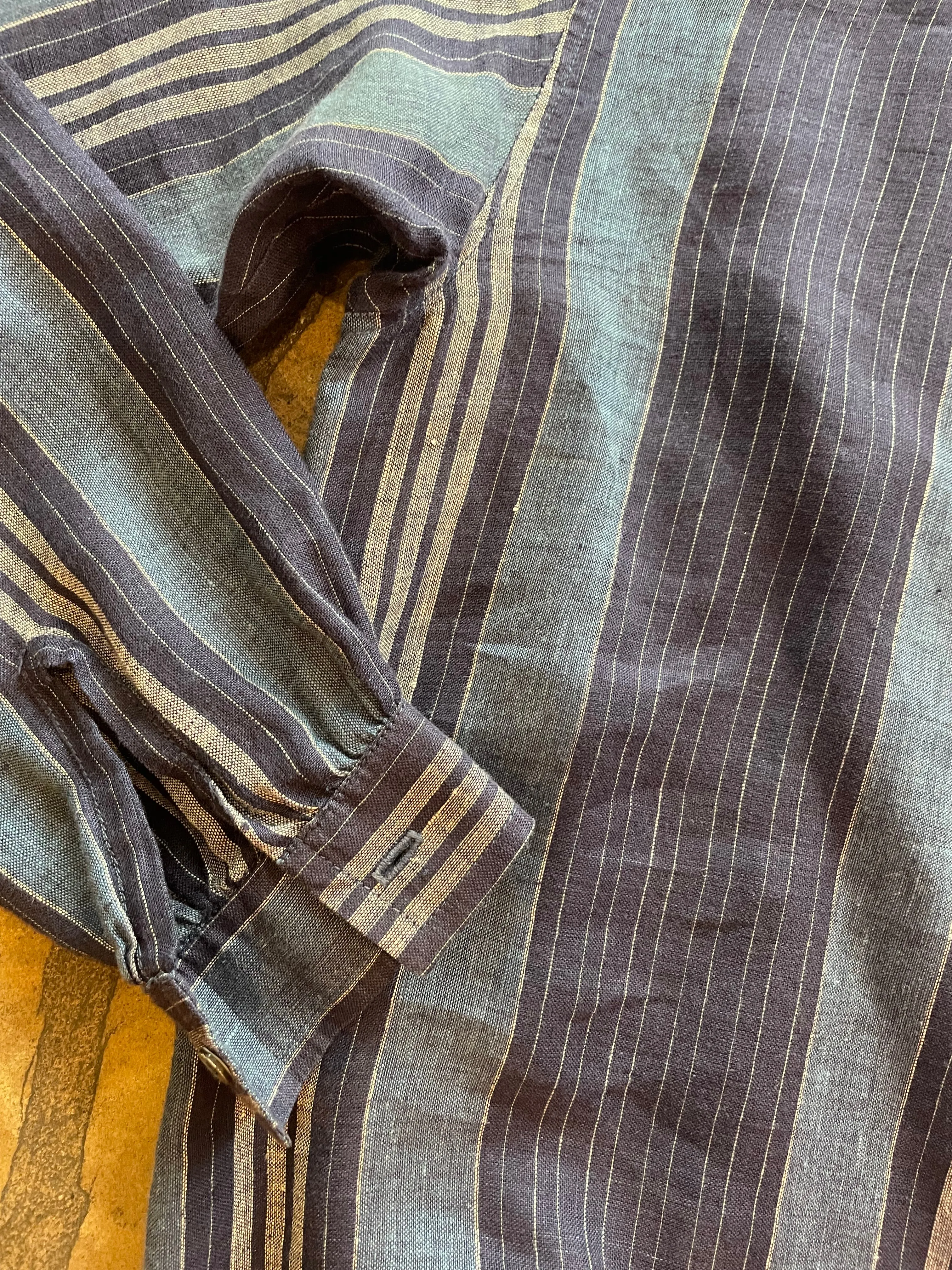 Calvin Klein Striped Linen Blouse