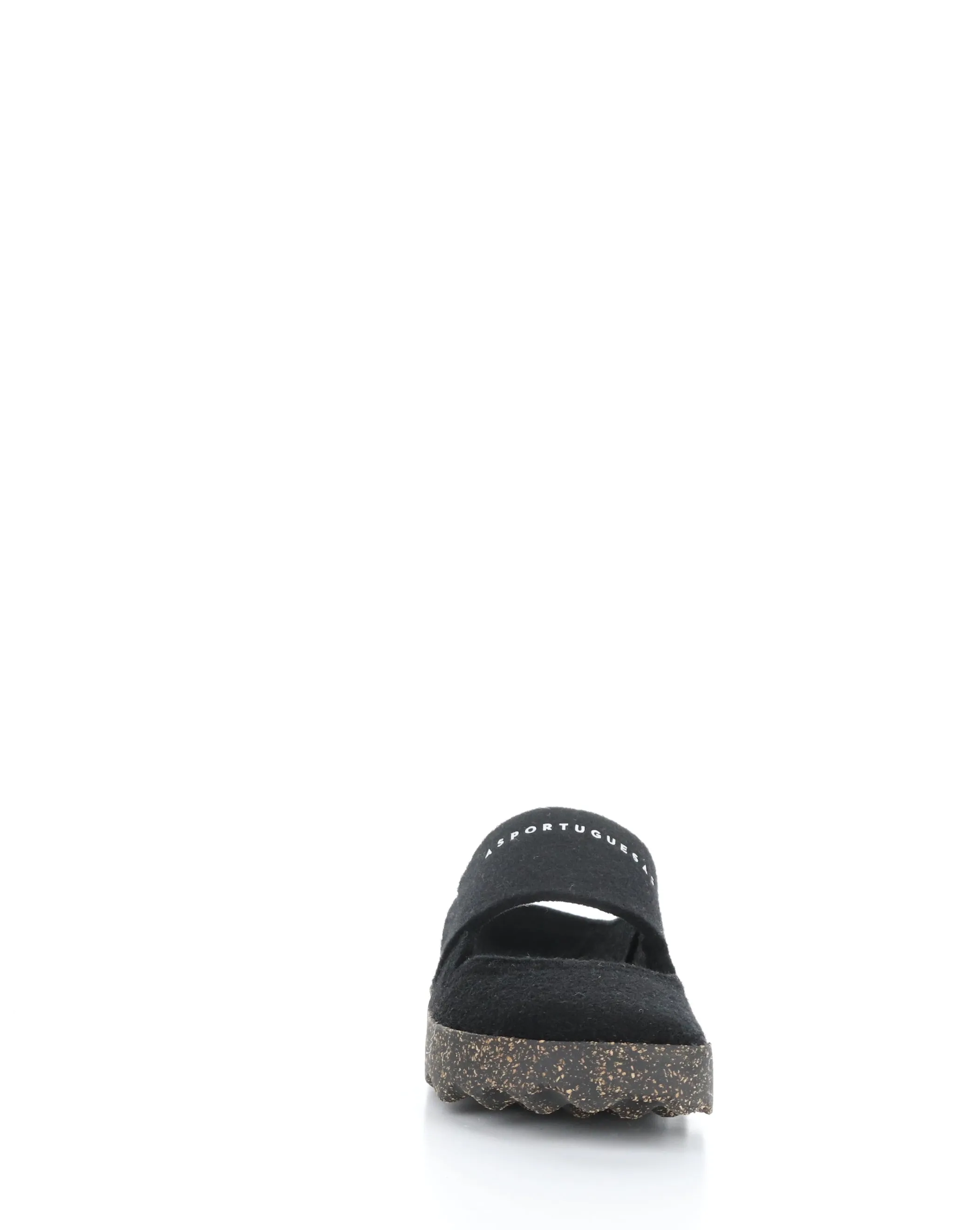 CANU185ASP 001 BLACK Round Toe Mules