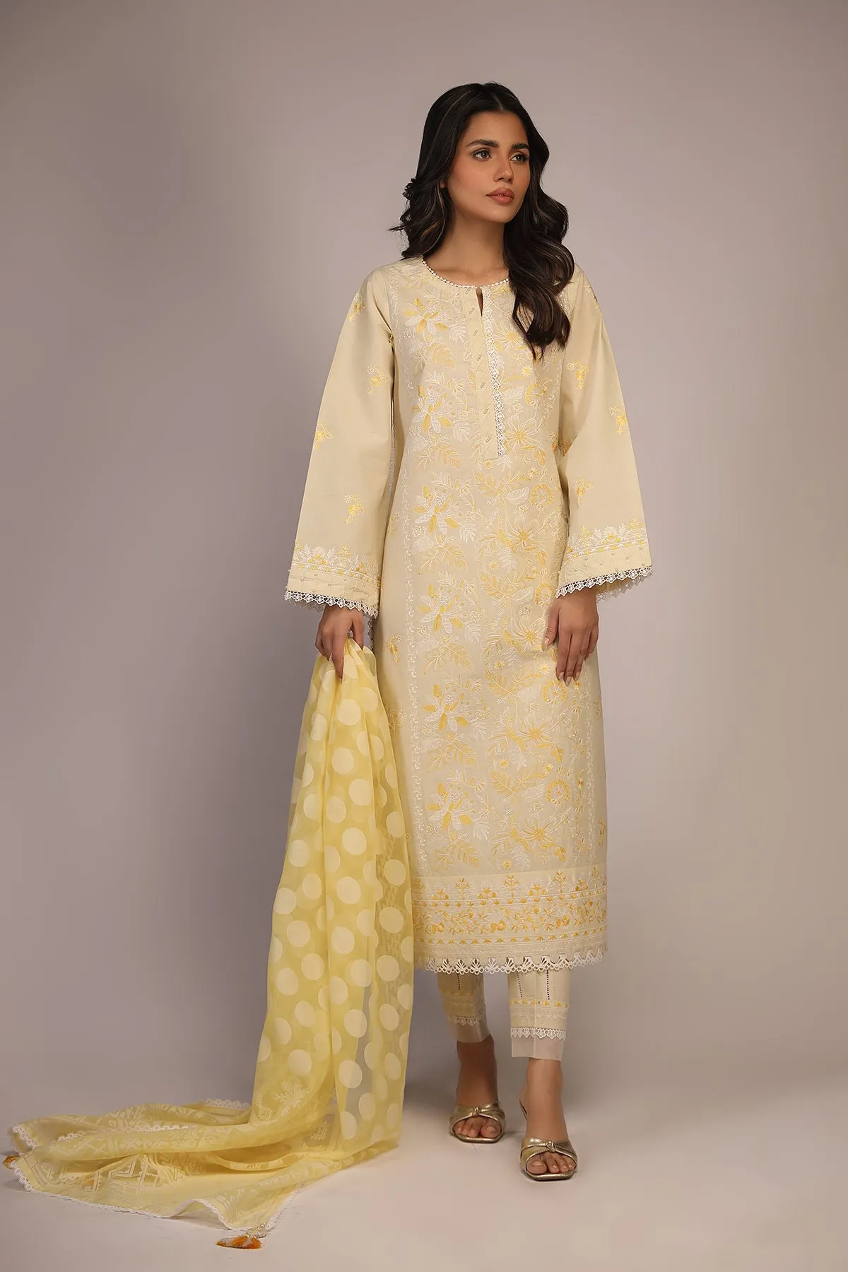 Chikankari 3 Piece