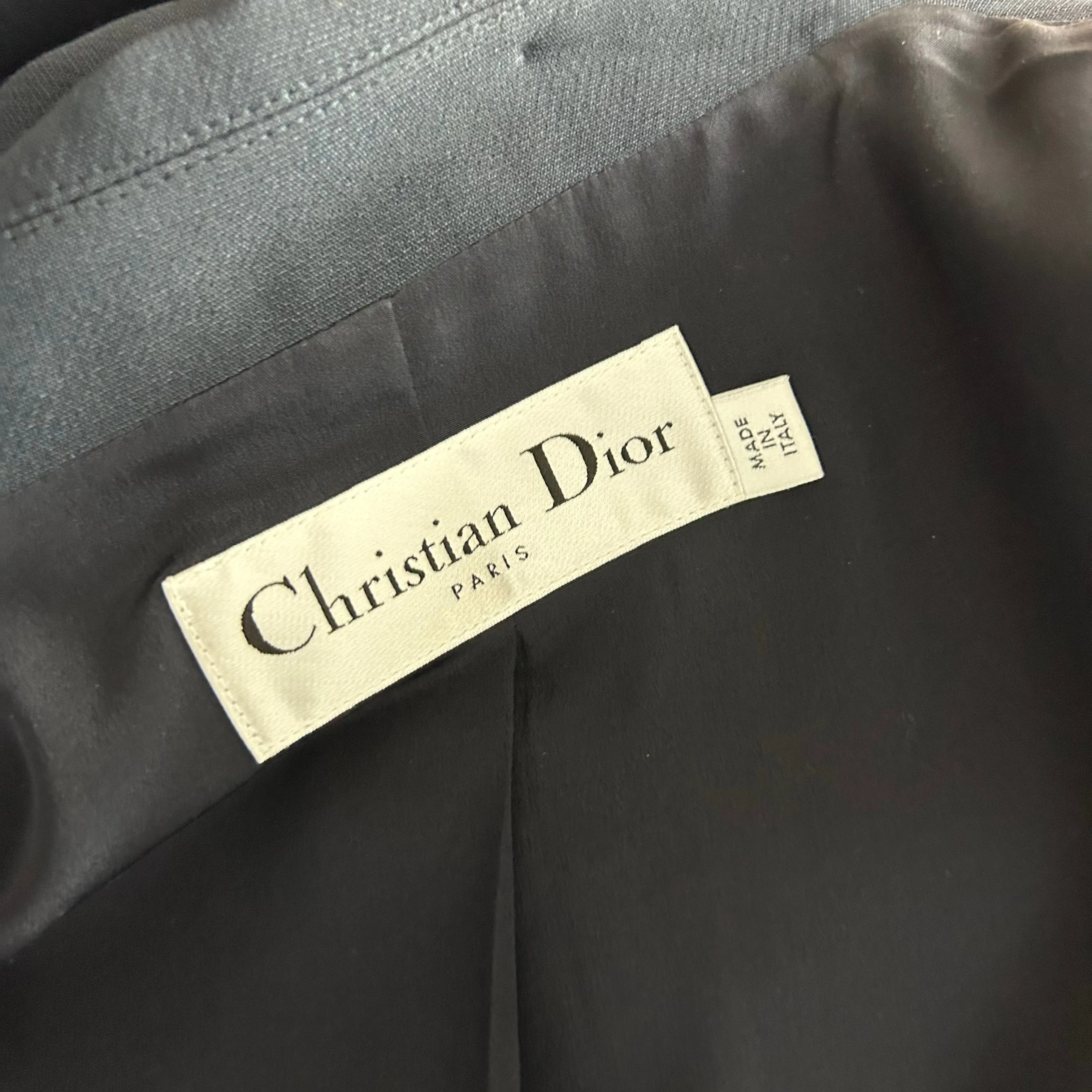 Christian Dior Brand New 3000 Navy Silk & Wool Belted Jacket S