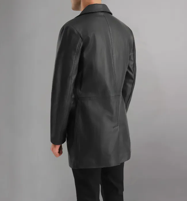 Classmith Black Leather Coat