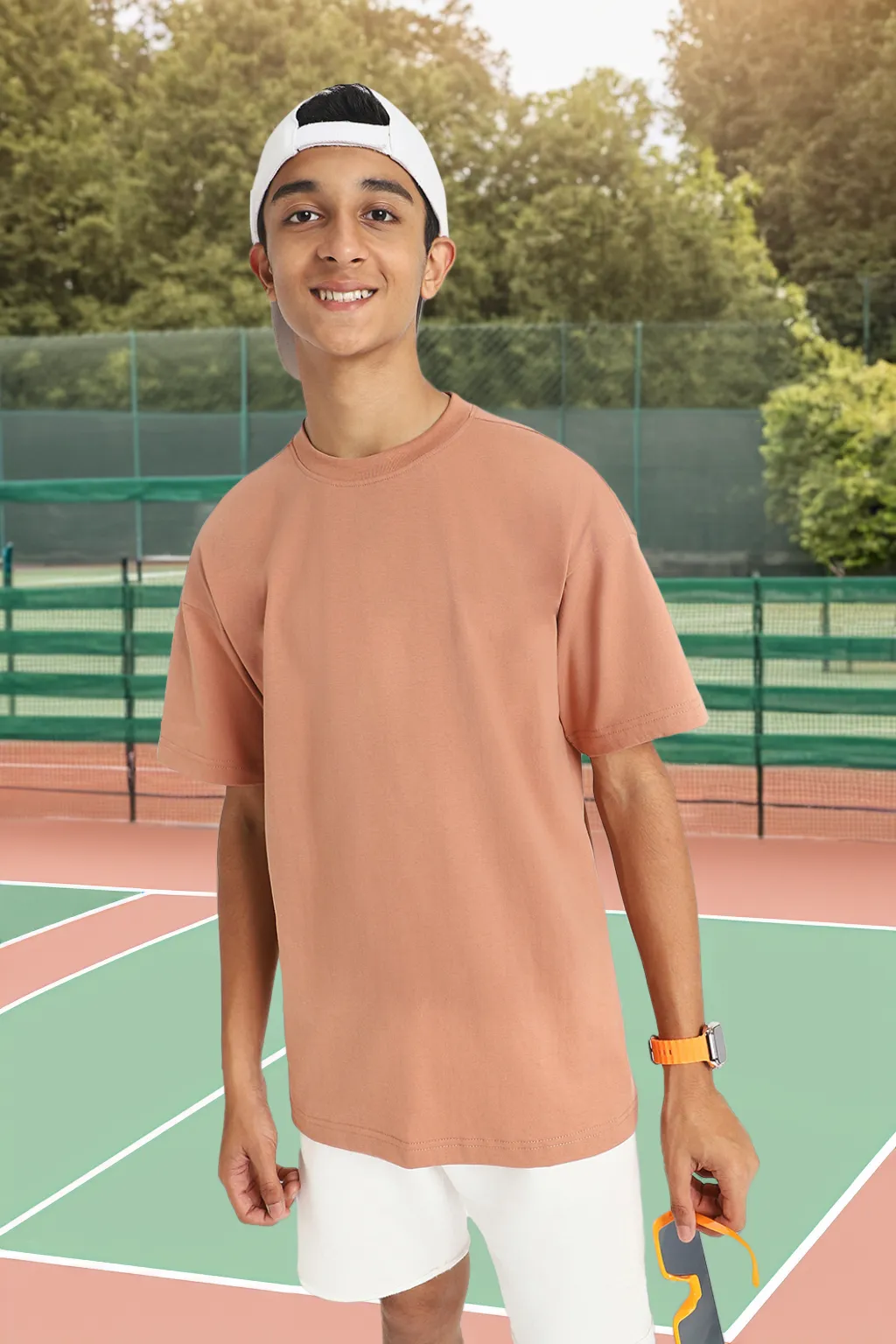 Cork Oversized Solid Boys T-shirt