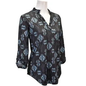 Cowgirl Hardware Women's Aztec Cactus Print Blouse