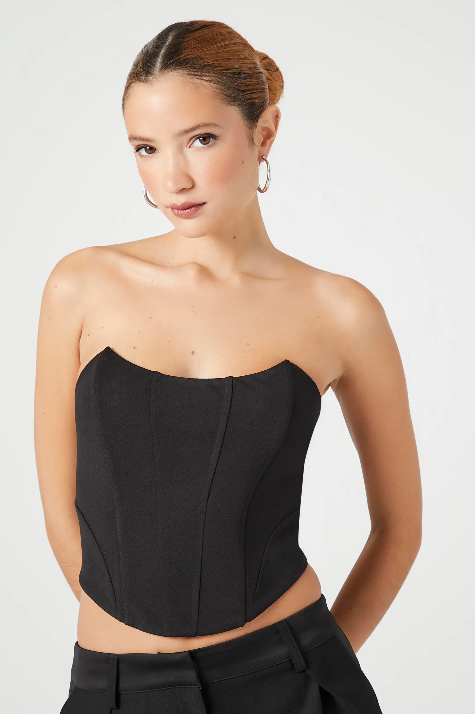 Cropped Bustier Tube Top