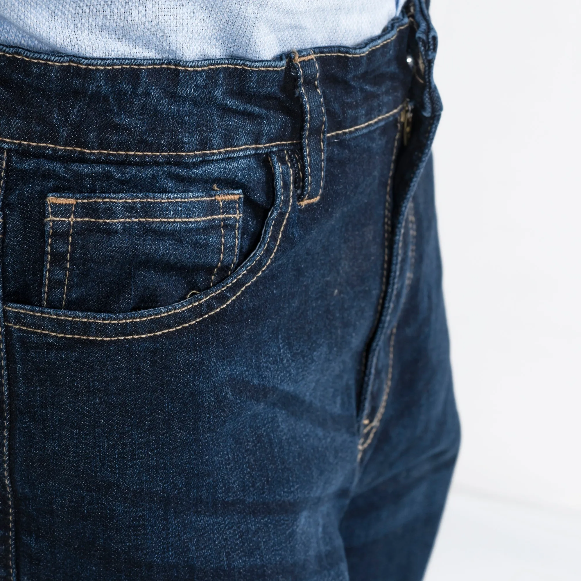 Dark Blue Denim Shorts