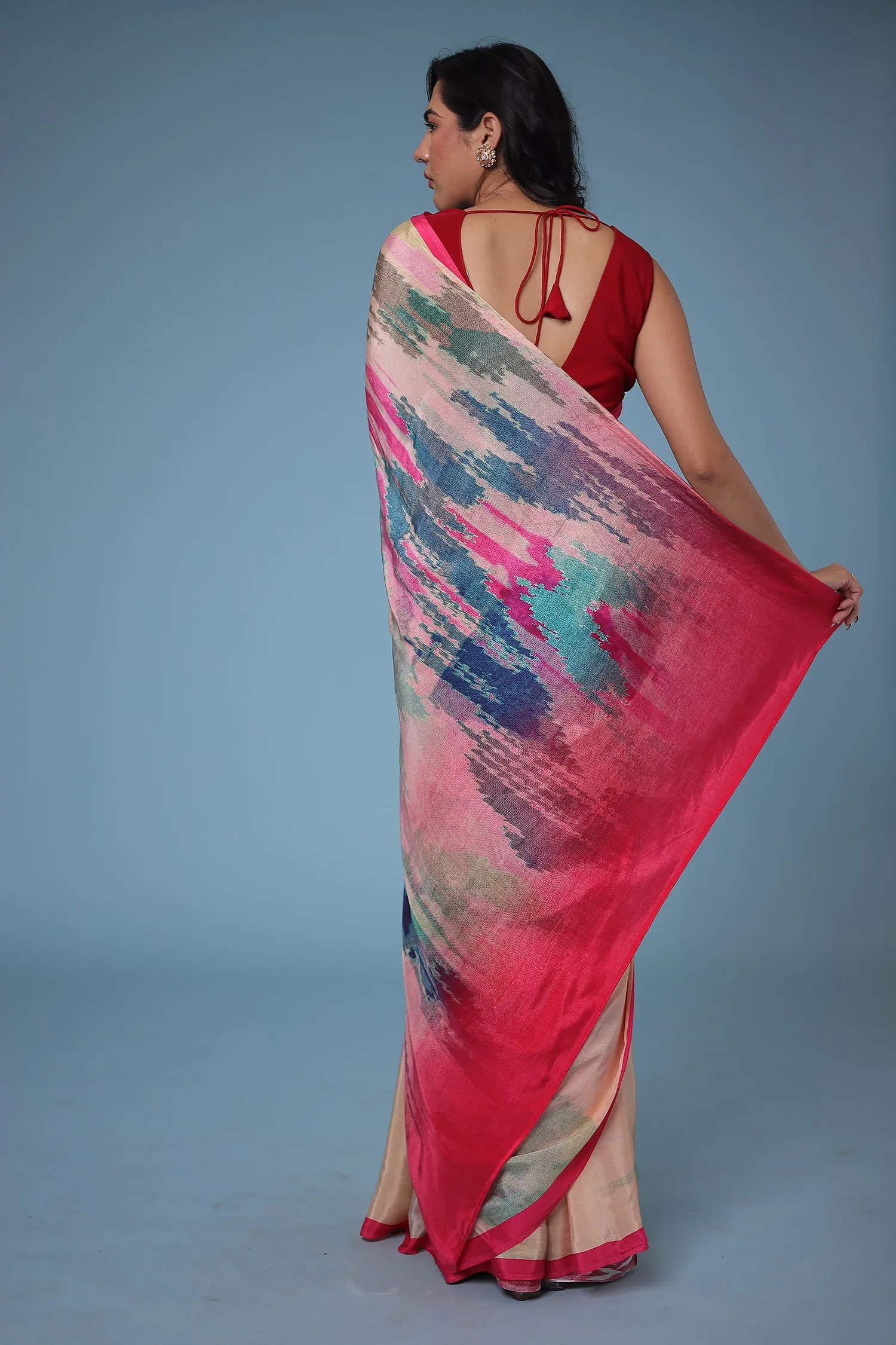 Digital Print Crepe Silk Saree