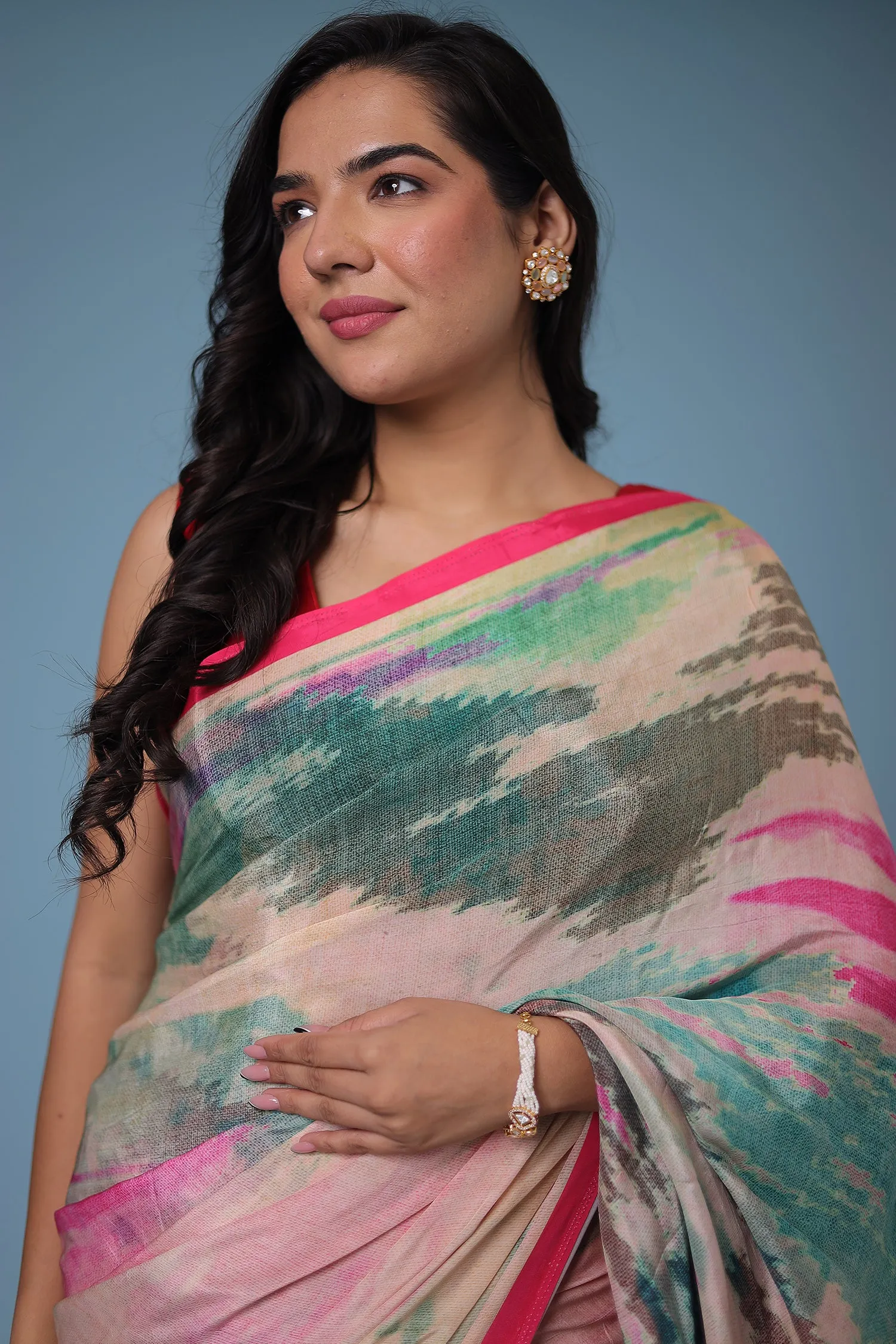 Digital Print Crepe Silk Saree