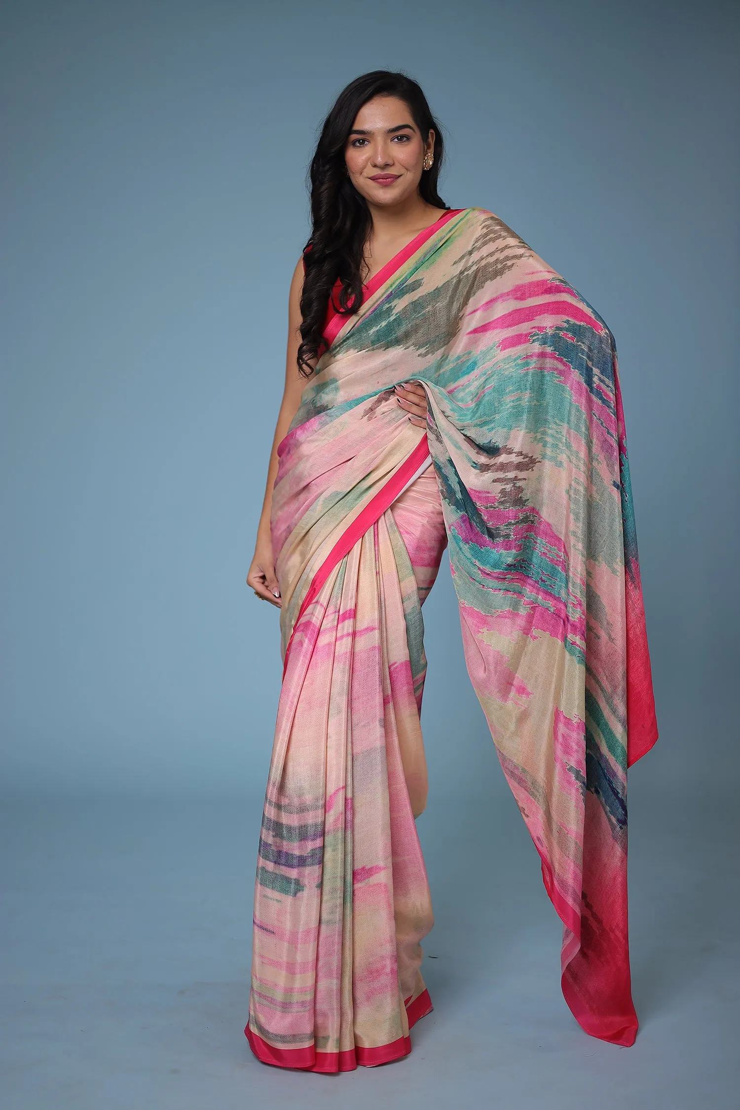 Digital Print Crepe Silk Saree