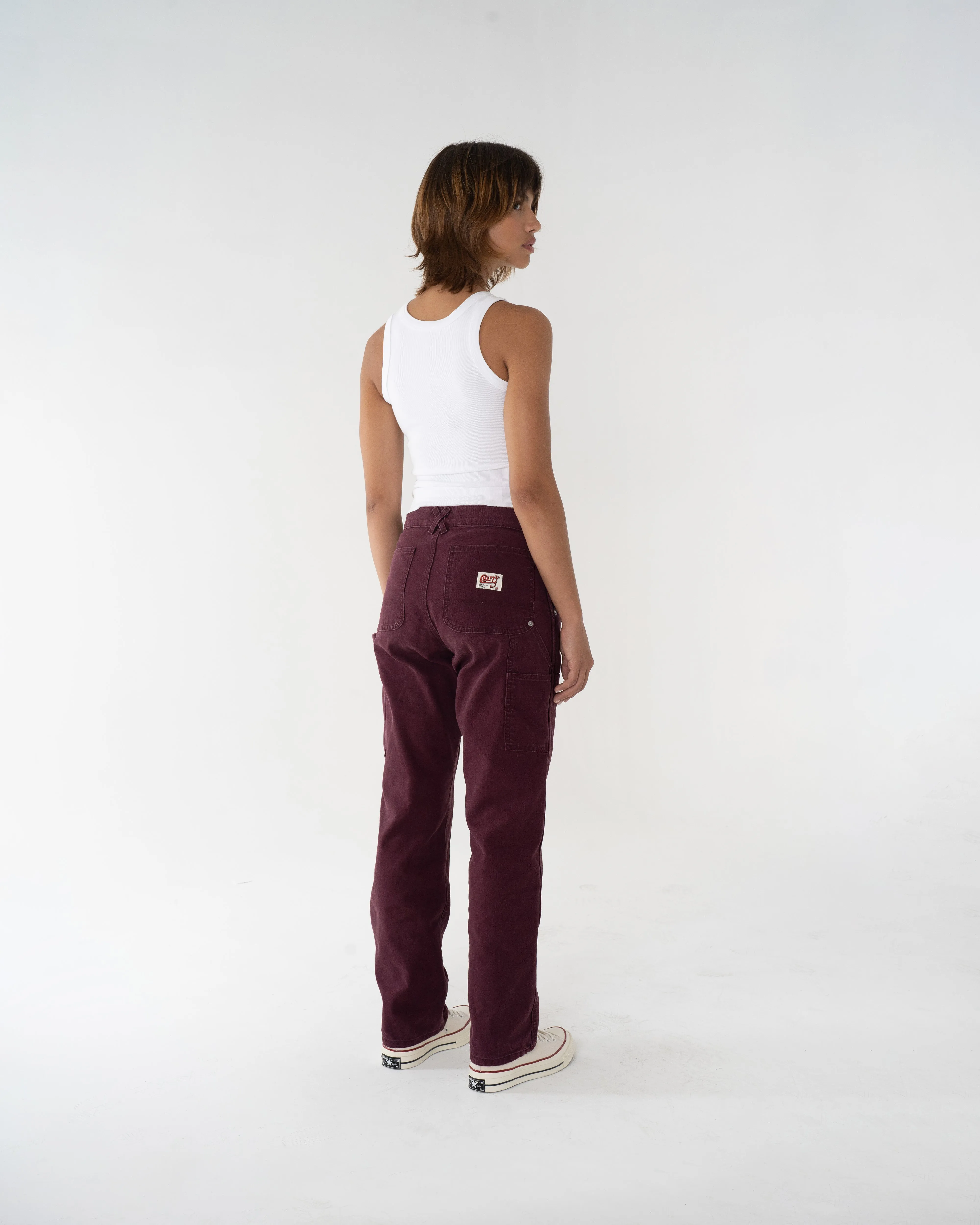 Double Knee Painter Pants (Maroon)