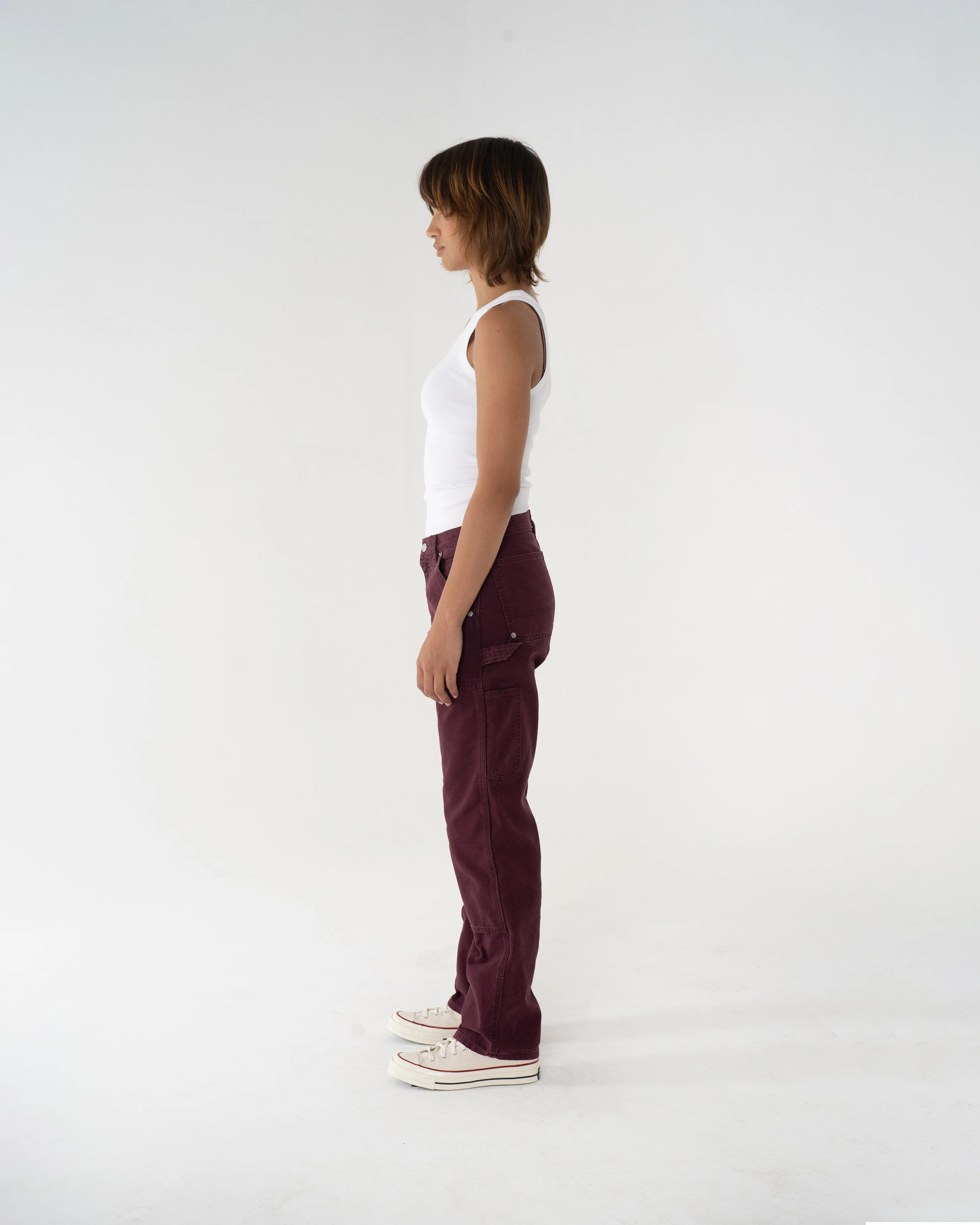 Double Knee Painter Pants (Maroon)