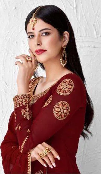 Eid Special Georgette Designer Heavy Embroidered Pakistani Style Dress