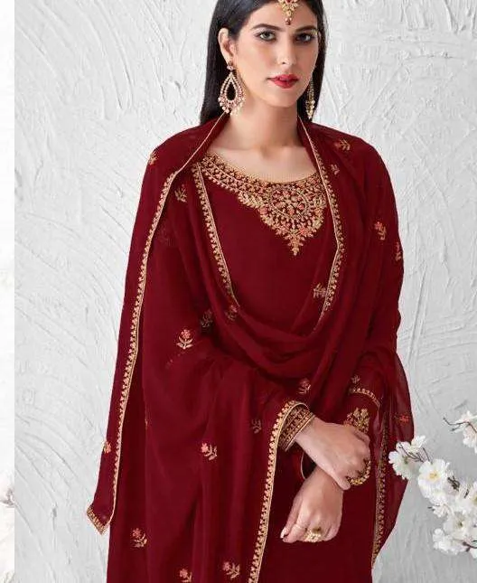 Eid Special Georgette Designer Heavy Embroidered Pakistani Style Dress