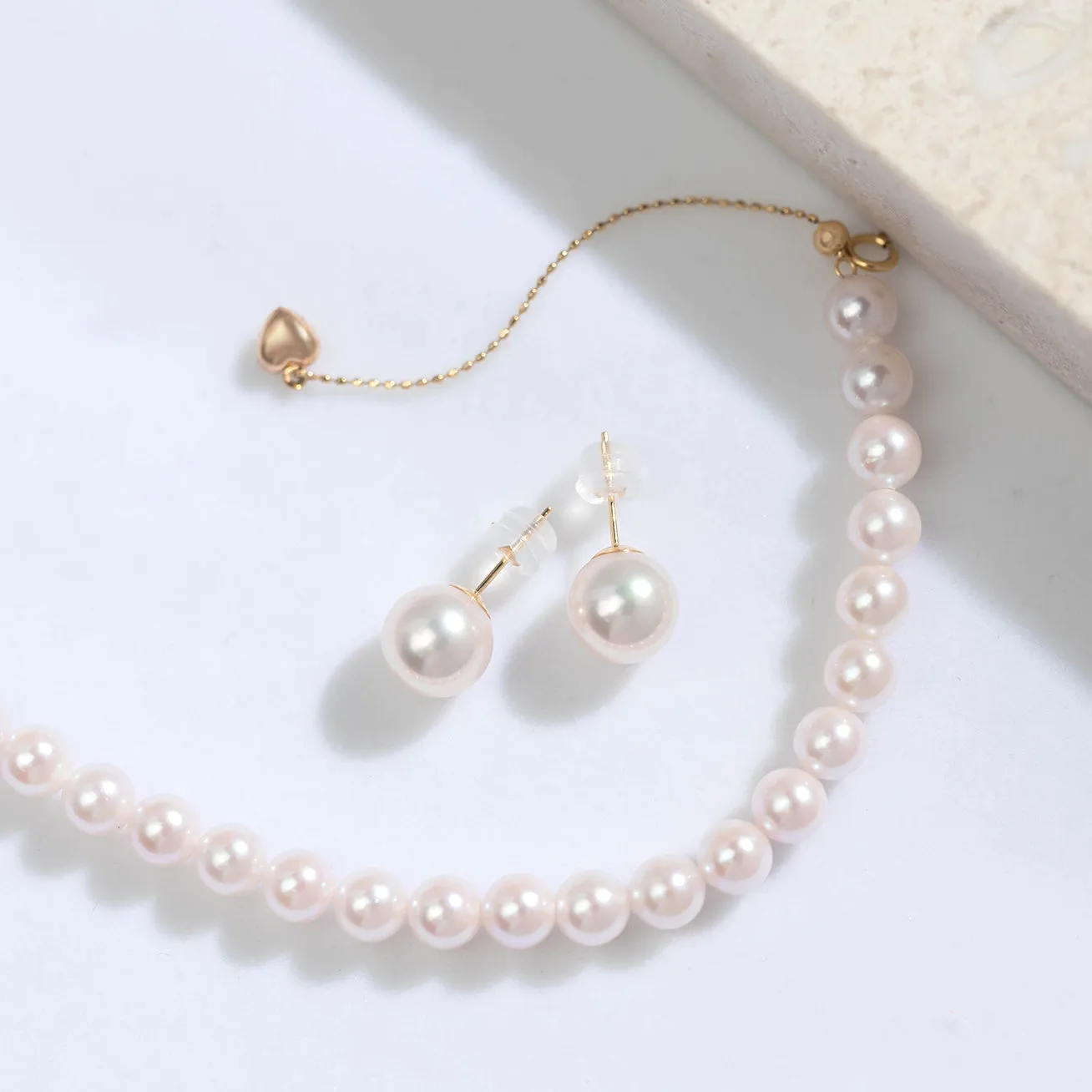 Elegant 18K Solid Gold Akoya Pearl Bracelet KB00006