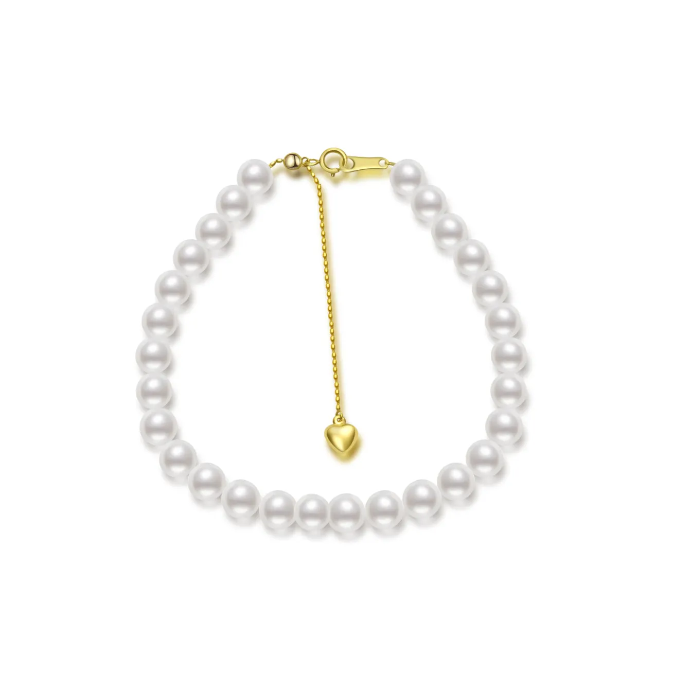 Elegant 18K Solid Gold Akoya Pearl Bracelet KB00006