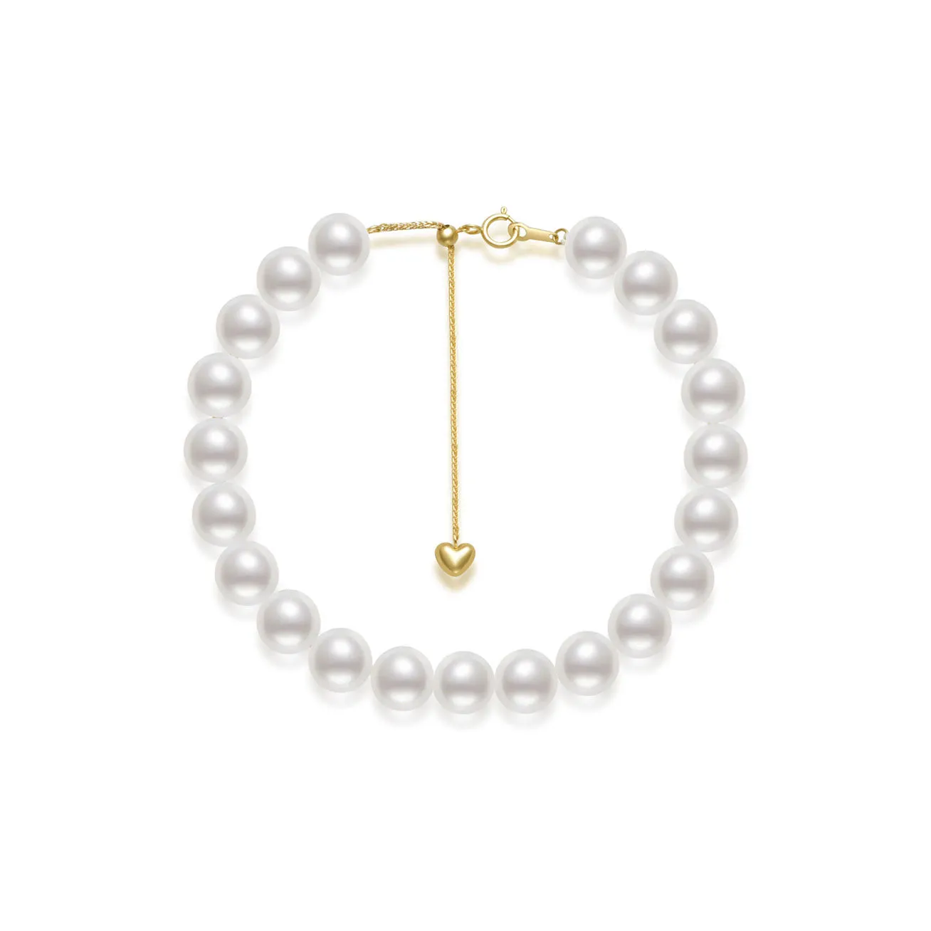 Elegant 18K Solid Gold Akoya Pearl Bracelet KB00006