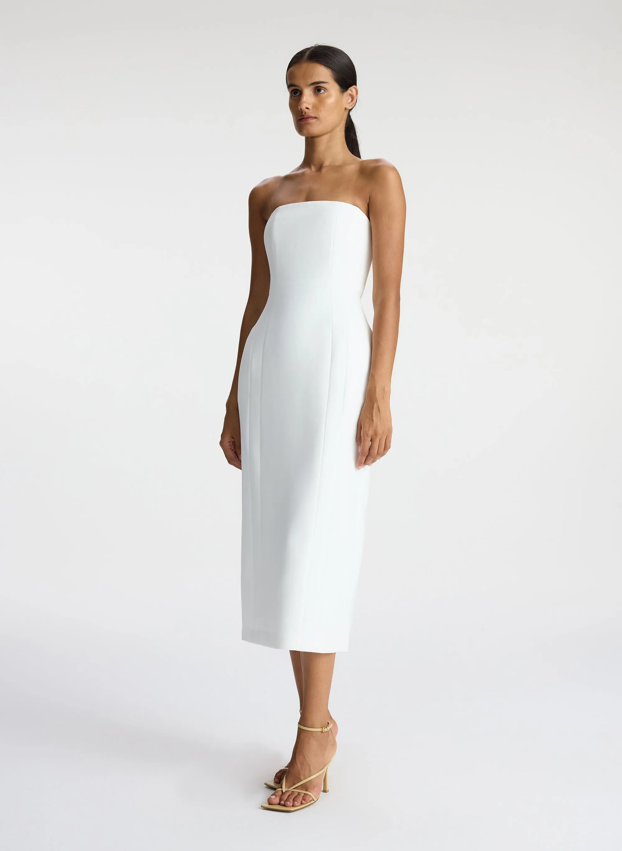 Elizabeth Strapless Midi Dress