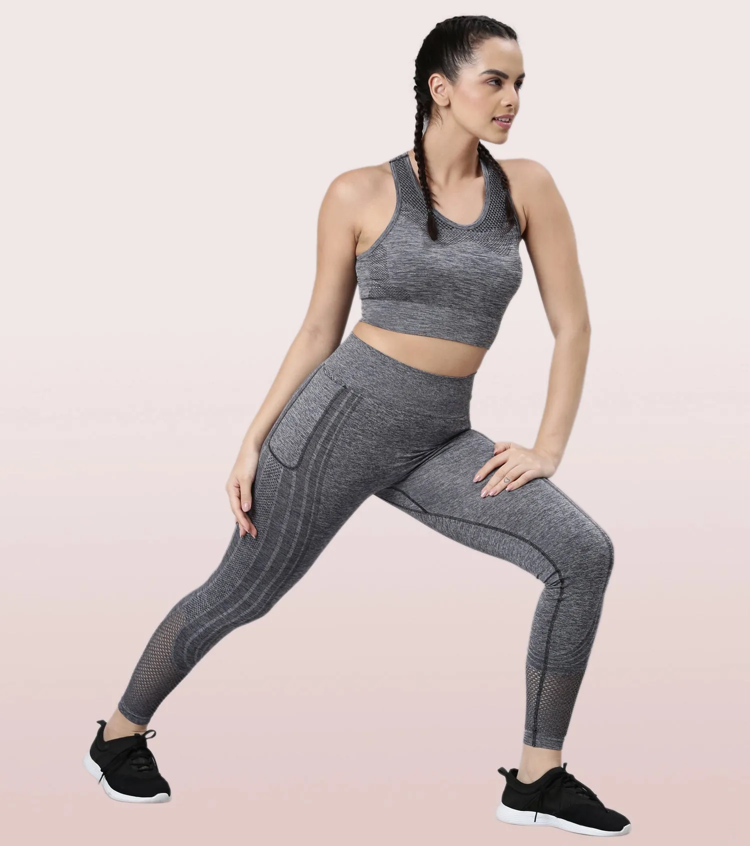 Enamor Dry Fit, High Waist Legging | Seamless Workout Legging With Perforation For Ventilation For Women | A604