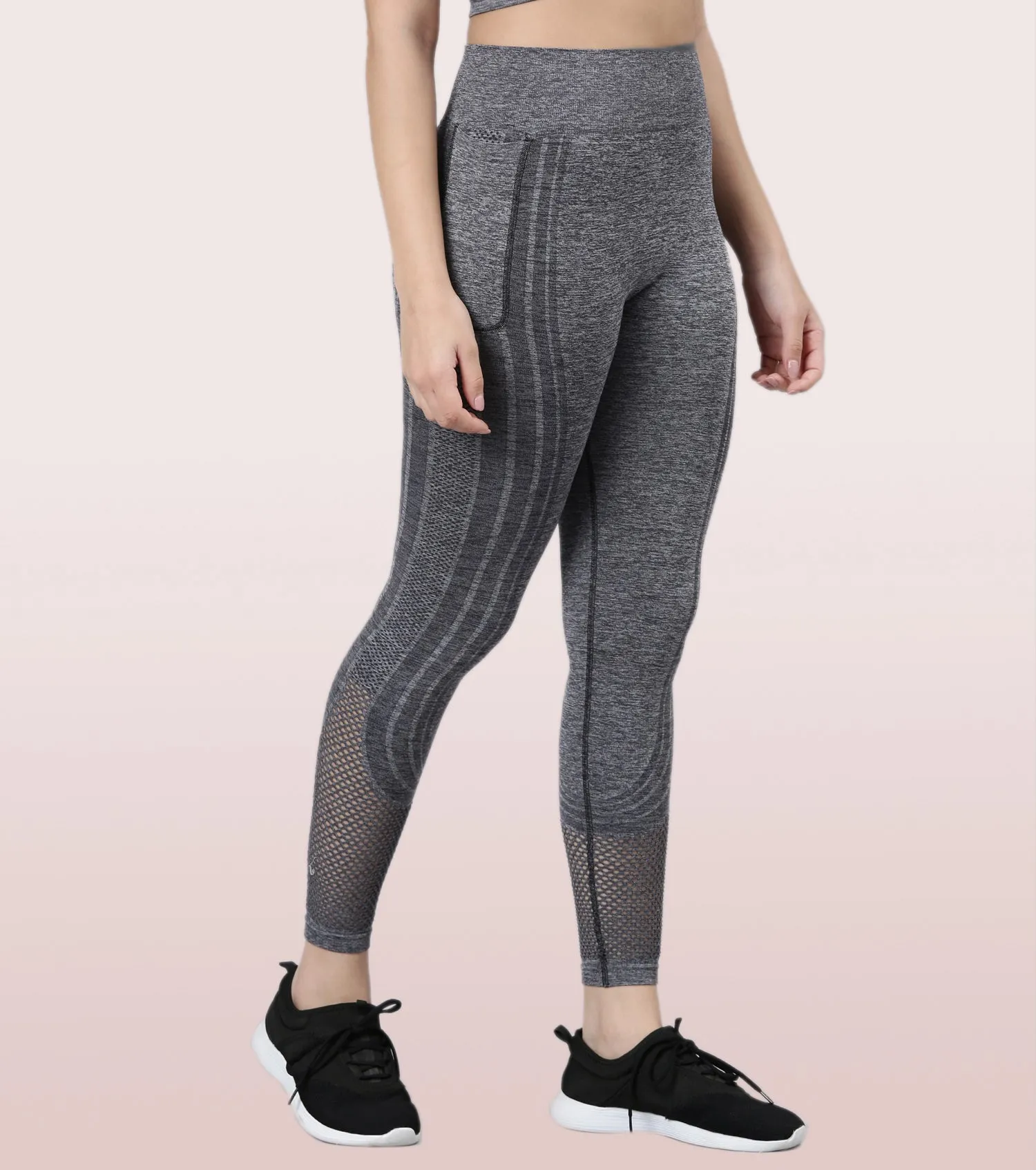 Enamor Dry Fit, High Waist Legging | Seamless Workout Legging With Perforation For Ventilation For Women | A604