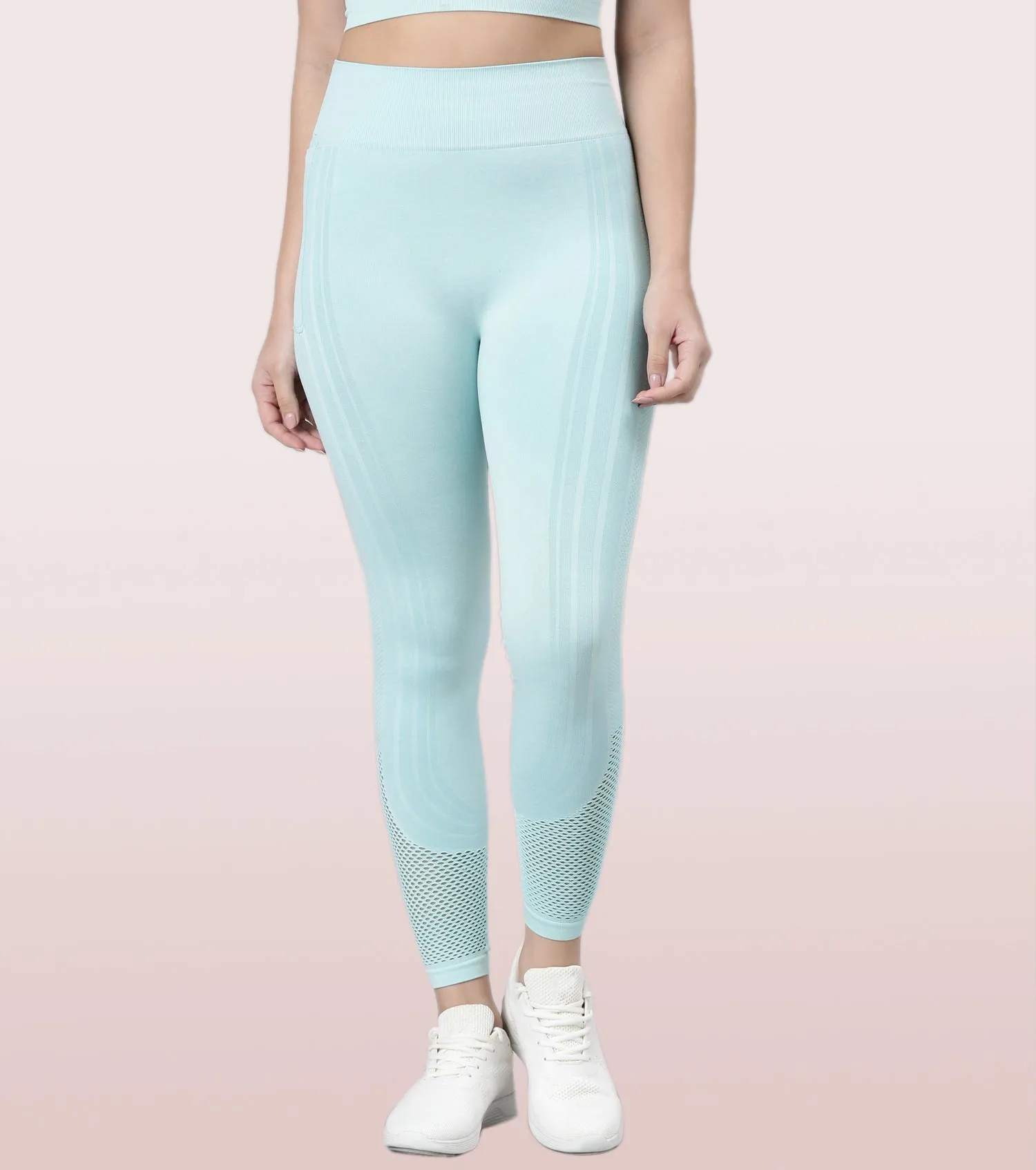 Enamor Dry Fit, High Waist Legging | Seamless Workout Legging With Perforation For Ventilation For Women | A604